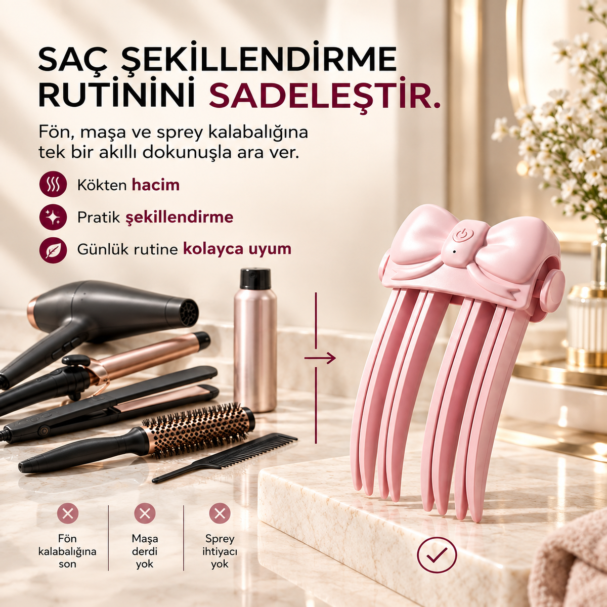 AEROVA™ Isıtmalı Saç Kökü Hacimlendirici Klips